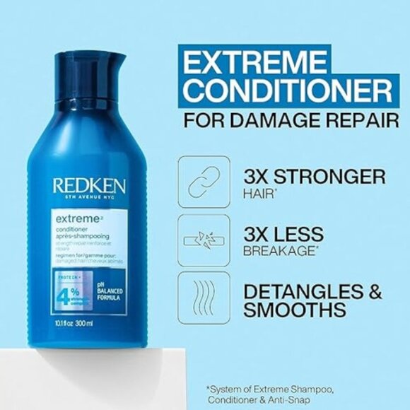 Redken Extreme Shampoo & Conditioner Set For Damaged Hair - Strengthens Hair and - Picture 11 of 14